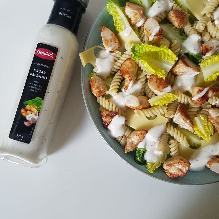 Cæsar salad pastasalat - den børne og mandevenlige version. #hashtagmor