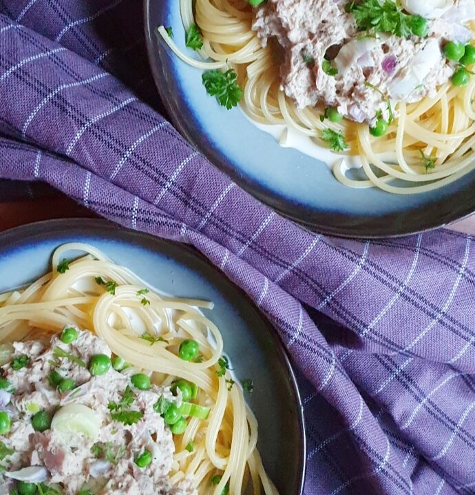 Skøn spaghetti med tun – retter med fisk og flødesovs til pasta