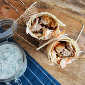 Wraps med sparibes og coleslaw