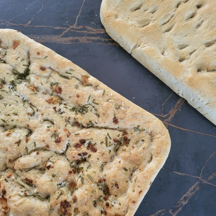 Focaccia brød - lavet til focaccia sandwich