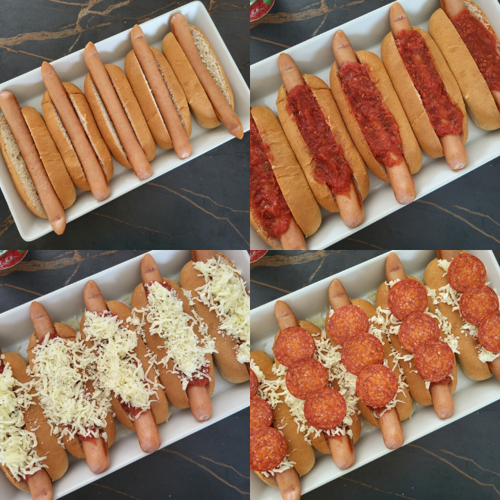 Pizzahotdogs